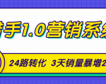 猎手1.0营销系统，从0到1，营销实战课，24路转化秘诀3天销量暴增20倍-优品网赚资源库