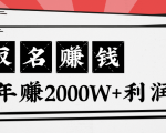 王通：不要小瞧任何一个小领域，取名技能也能快速赚钱，年赚2000W+利润-优品网赚资源库