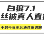 白狼敢死队最新抖音课程：蚕丝被真人直播不封号豆荚（dou+）玩法详细讲解-优品网赚资源库