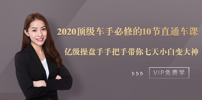 2020顶级车手必修的10节直通车课:亿级操盘手手把手带你七天小白变大神-优品网赚资源库