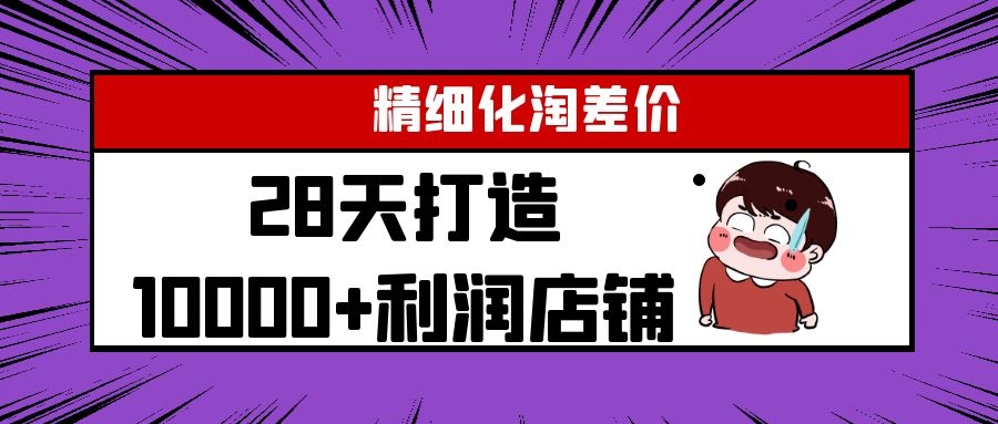 Yl精细化淘差价28天打造10000+利润店铺，精细化选品项目（附软件）-优品网赚资源库