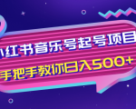 小红书音乐号起号项目，批量操作自行引流变现，手把手教你日入500+-优品网赚资源库