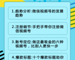 视频号运营实战课2.0，目前市面上最新最全玩法，快速吸粉吸金（10节视频）-优品网赚资源库