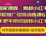 狼叔小红书爆款推广引流训练课6.0，手把手带你玩转小红书-优品网赚资源库