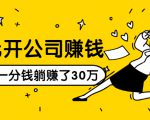 0元开公司赚钱，不花一分钱几天躺赚了30多万，详细操作流程！-优品网赚资源库