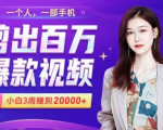 小白易上手的手机剪辑赚钱课，抓住短视频风口月赚2万+-优品网赚资源库