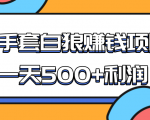 某团队收费项目：空手套白狼，一天500+利润，人人可做-优品网赚资源库