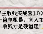 《群主收钱实战营1.0》——简单粗暴，直入主题，收钱才是硬道理-优品网赚资源库