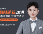 苏笙君的赚钱系统20课 教你从0到1赚到你的第一桶金（不讲理论，只讲方法论）-优品网赚资源库