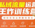 私域流量运营王炸训练营：全网引流+裂变涨粉+私域运营+高效成交-优品网赚资源库