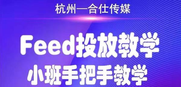 合仕传媒Feed投放教学,手把手教学,开车烧钱必须自己会-优品网赚资源库