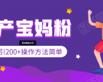 引200+预产期宝妈,从预产期到K12教育持续转化,操作方法简单-优品网赚资源库