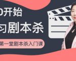 红娘子·从0开始学习剧本杀，你的第一堂剧本杀入门课 简单易懂 市场需求大-优品网赚资源库