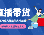 3天从菜鸟成为超级带货抖主播，千万级抖主播培育方案（价值980元）-优品网赚资源库