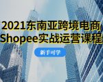 2021东南亚跨境电商Shopee实战运营课程，0基础、0经验、0投资的副业项目-优品网赚资源库