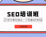 SEO培训班课程，手把手教你做出一个权重6的例站，价值8000元-优品网赚资源库