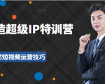 超级IP特训营：表演表达、高效输出优质短视频运营技巧，价值999元-优品网赚资源库