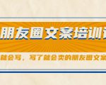 朋友圈文案培训课,听了就会写,写了就会卖的朋友圈文案课-优品网赚资源库