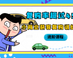 复购率超过45%，小商业获客复购训练营进阶课程-优品网赚资源库