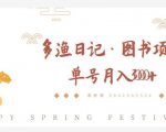 多渔日记·图书项目，无货源图书模式，纯搬运，单号月入4000+-优品网赚资源库