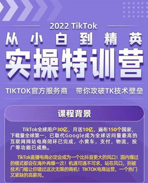Seven漆·2022Tiktok从小白到精英实操特训营,带你掌握Tiktok账号运营-优品网赚资源库