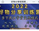 萌飞好物·2022抖音好物分享训练营,当下风口带货变现模式,从入门到精通-优品网赚资源库