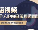 抖音短视频个人ip内容策划实操课，真正做到普通人也能实行落地-优品网赚资源库