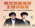 高效流量承接主播训练营:快速提升主播能力,实现100万销售直播间-优品网赚资源库