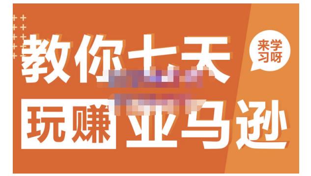 晟尧跨境·教你七天玩赚亚马逊,教你轻松玩赚亚马逊,适合小白学习-优品网赚资源库