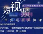 吴Sir·短视频带货底层实操课,教你如何选爆品、了解获短视频流量密码,正确起号-优品网赚资源库