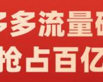阿杰·拼多多流量破局:如何打黑标，爆款的思路，拼多多流量框架，快速抢占百亿流量-优品网赚资源库