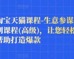 樊剑淘宝天猫课程-生意参谋数据分析系列课程(高级)，让您轻松运营店铺，帮助打造爆款-优品网赚资源库