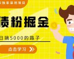 全网2022独家暴利项目，负债粉掘金，日搞5000的路子-优品网赚资源库