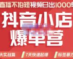 推易电商·2022年抖音小店爆单营，不直播、不拍短视频、日出1000单，暴力玩法-优品网赚资源库