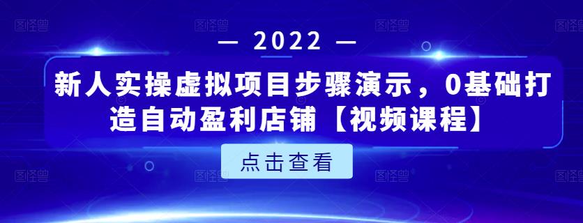 新人实操虚拟项目步骤演示,0基础打造自动盈利店铺【视频课程】-优品网赚资源库