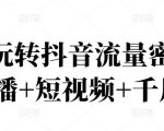 2022玩转抖音流量密码，(直播+短视频+千川)-优品网赚资源库