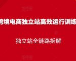 跨境电商独立站高效运行训练营，独立站全链路拆解-优品网赚资源库