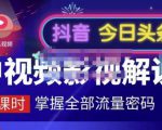 嚴如意·中视频影视解说—掌握流量密码,自媒体运营创收,批量运营账号-优品网赚资源库