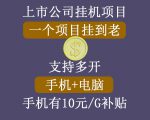 正规挂机项目，支持手机电脑一起挂，支持虚拟机多开，可以挂到老-优品网赚资源库