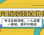 同城跨渠道销售，专注生鲜领域，一人运营一座城，避开价格战-优品网赚资源库