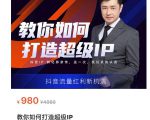 教你如何打造超级IP，抖音流量红利新机遇（价值980元）-优品网赚资源库