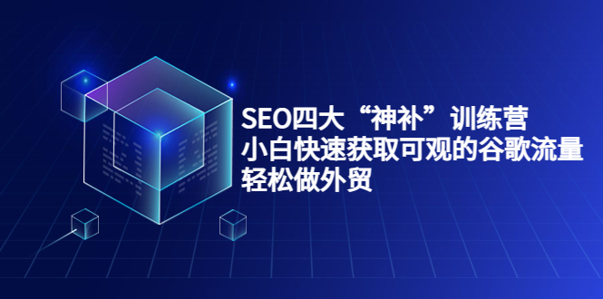 SEO四大“神补”训练营,小白快速获取可观的谷歌流量,轻松做外贸-优品网赚资源库