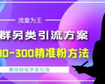 价值888的QQ群另类引流方案,半自动操作日200~300精准粉方法【视频教程】-优品网赚资源库