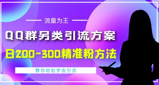 价值888的QQ群另类引流方案，半自动操作日200~300精准粉方法【视频教程】-优品网赚资源库