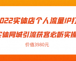 2022实体店个人流量IP打造实体同城引流获客必听实操课，61节完整版（价值3980元）-优品网赚资源库