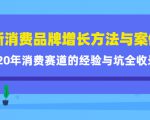 新消费品牌增长方法与案例精华课:20年消费赛道的经验与坑全收录-优品网赚资源库