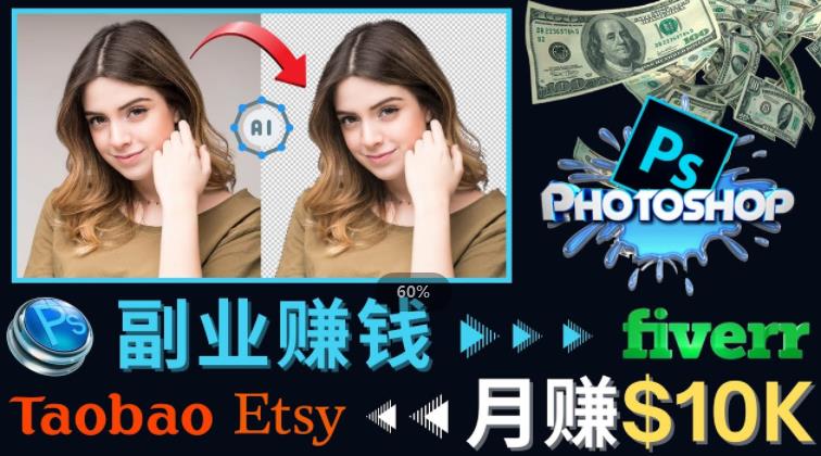 掌握PS修图技能，月赚5000美元以上–利用Adobe Photoshop赚钱的3种途径-优品网赚资源库