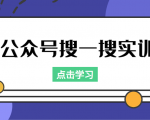 公众号搜一搜实训，收录与恢复收录、 排名优化黑科技，附送工具（价值998元）-优品网赚资源库