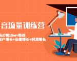 美业抖音流量训练营：从0到10w+粉丝 让你的门店用户增长+业绩增长+利润增长-优品网赚资源库
