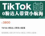 短视频疯人院TikTok 0粉达人带货小航海，TikTok Shop运营带货新模式-优品网赚资源库
